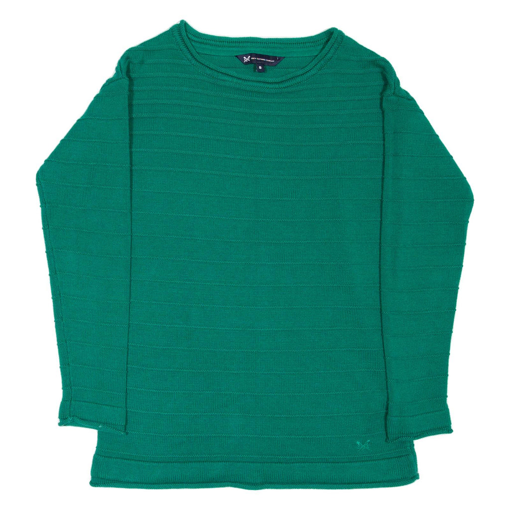 CREW CLOTHING Womens Jumper Green Tight Knit S