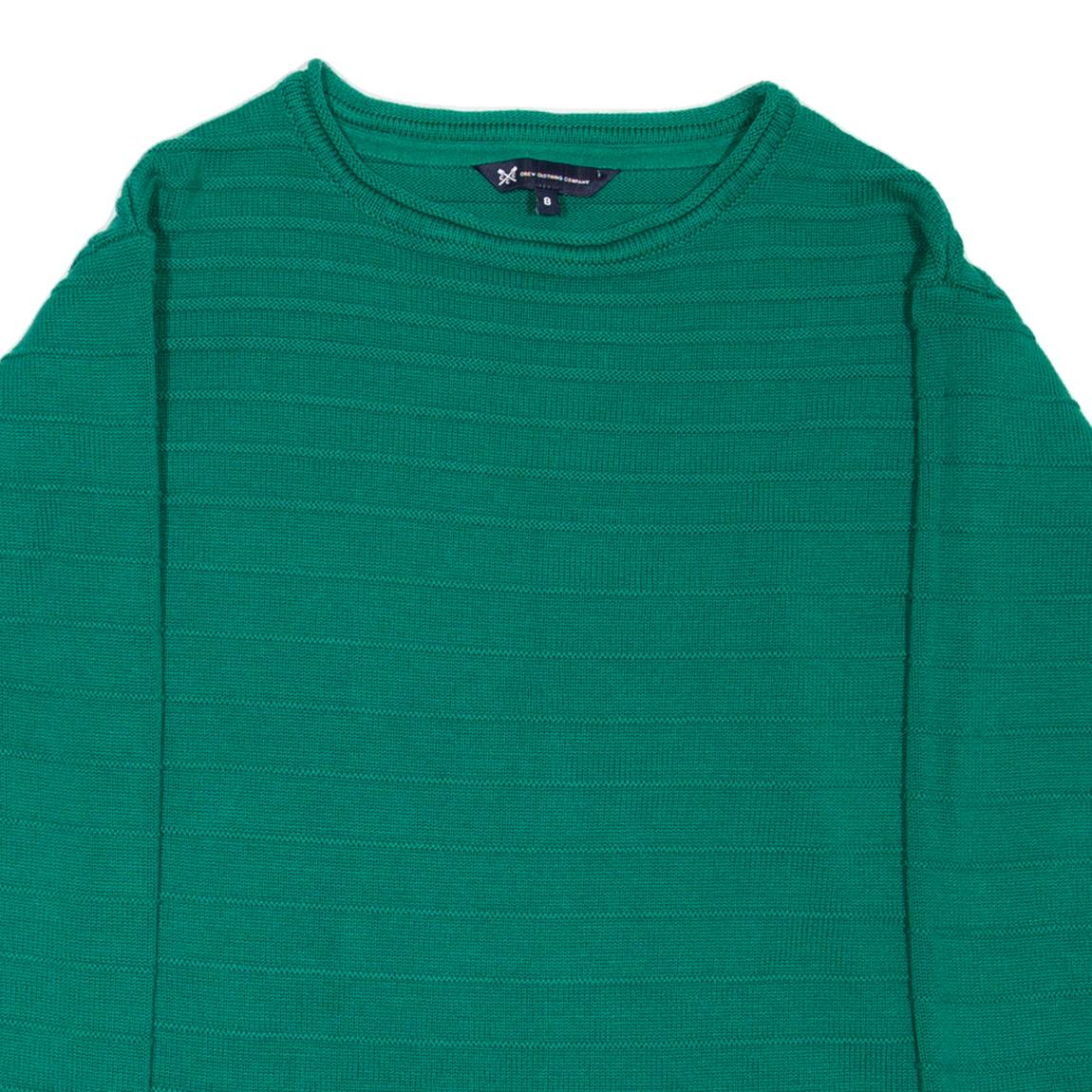 CREW CLOTHING Womens Jumper Green Tight Knit S