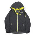HELLY HANSEN Mens Black & Yellow Outdoor Jacket S Polyamide Hooded Zip Stand-Up