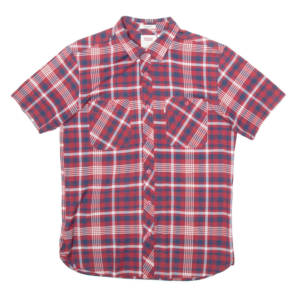 LEVI'S Mens Shirt Red Check S