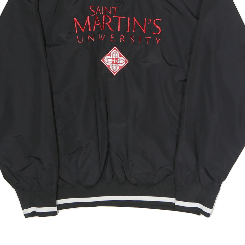 CI SPORT Mens Black Saint Martins University V-Neck L Sweatshirt Embroidered