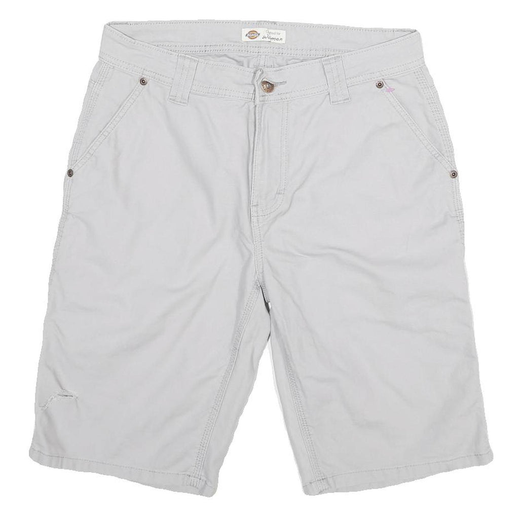 DICKIES Womens Shorts White Casual Cotton Blend M W29 Workwear Pockets