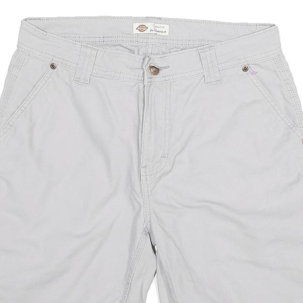 DICKIES Womens Shorts White Casual Cotton Blend M W29 Workwear Pockets
