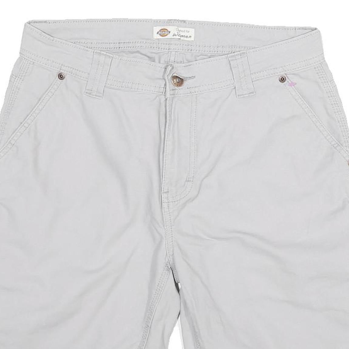 DICKIES Womens Shorts White Casual Cotton Blend M W29 Workwear Pockets