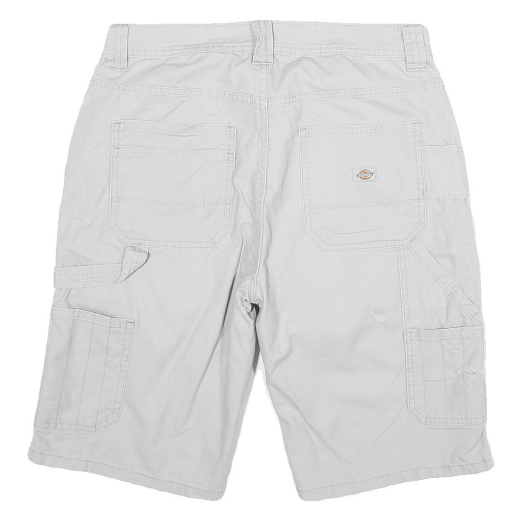 DICKIES Womens Shorts White Casual Cotton Blend M W29 Workwear Pockets