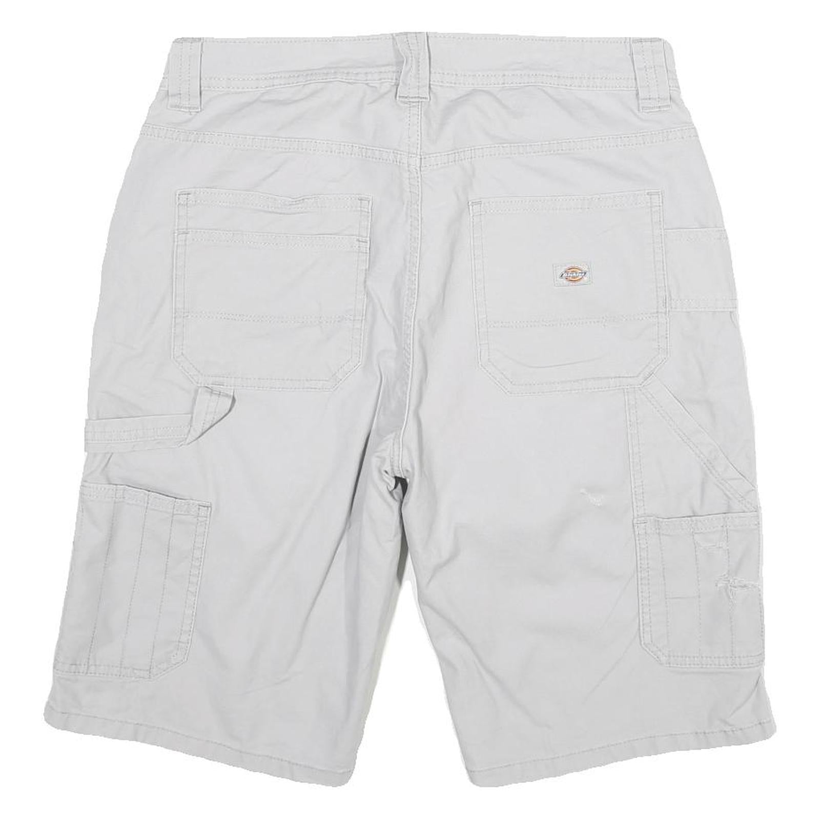 DICKIES Womens Shorts White Casual Cotton Blend M W29 Workwear Pockets
