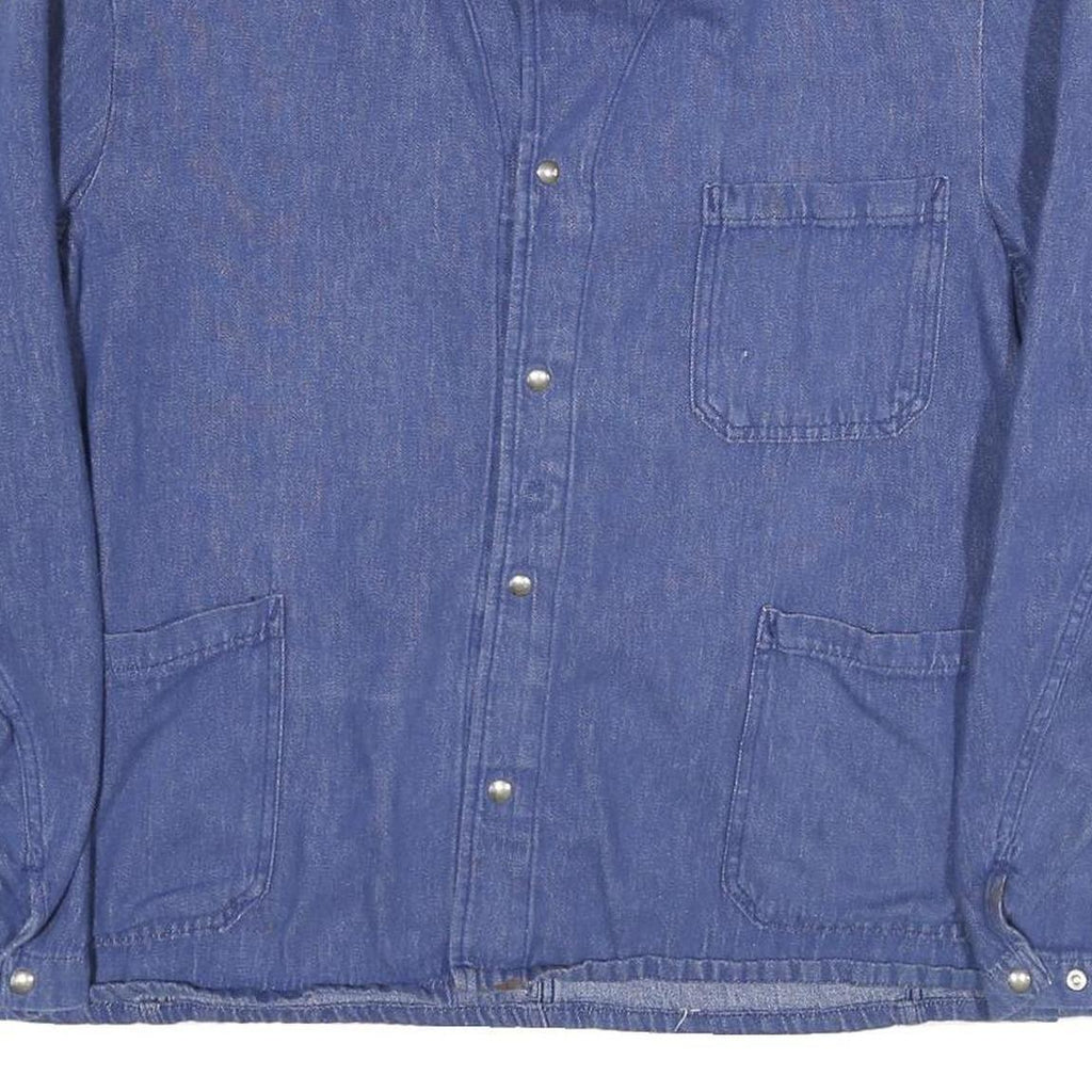 ESCO Mens Blue Cotton Blend Button Jacket M Denim Workwear Casual