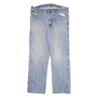 DICKIES Mens Regular Fit Light Blue Denim Jeans W36 L31 Cotton Blend Zip Classic