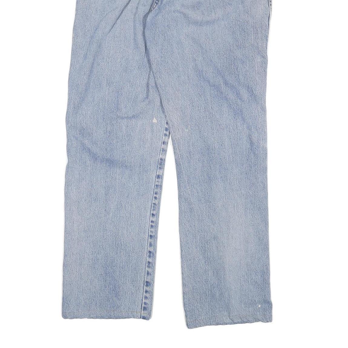 DICKIES Mens Regular Fit Light Blue Denim Jeans W36 L31 Cotton Blend Zip Classic