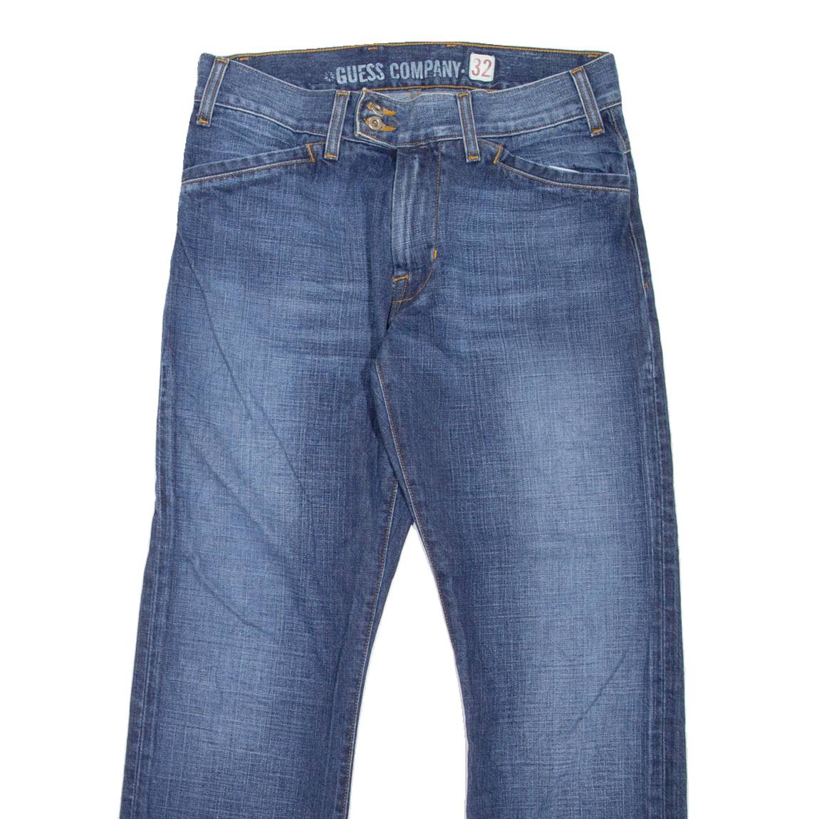 GUESS Womens Jeans Blue Regular Bootcut Stone Wash W32 L27