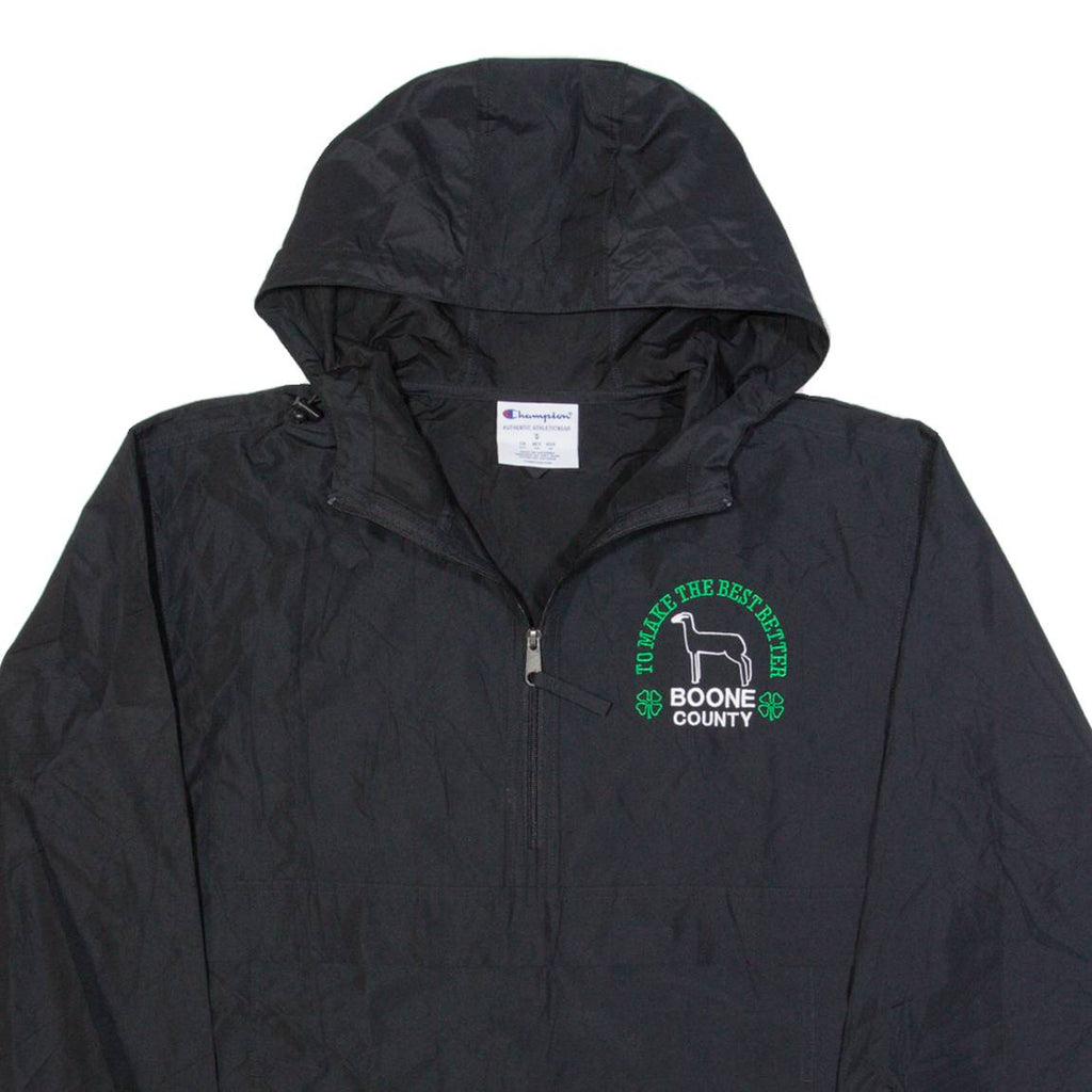 CHAMPION Boone County Mens Anorak Jacket Black USA Hooded S