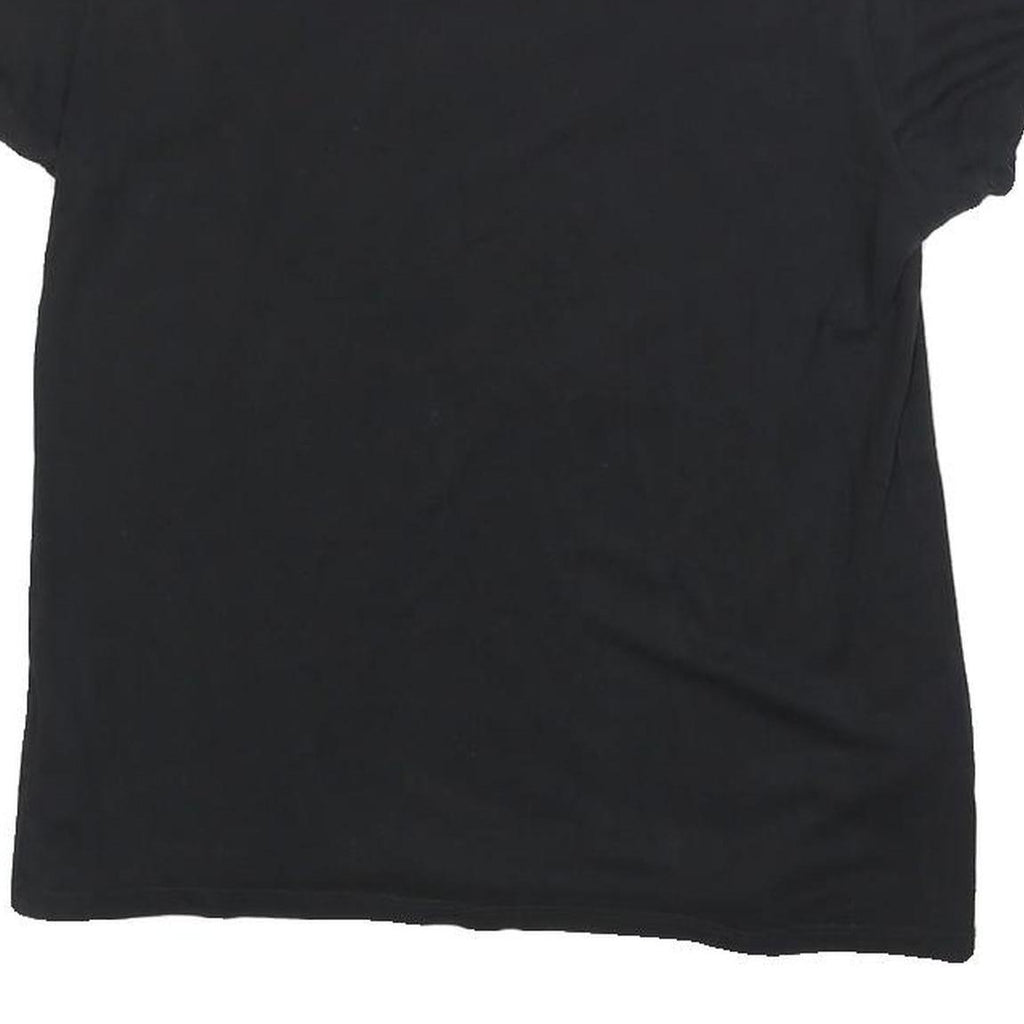 KARL LAGERFELD Womens Black Graphic T-Shirt S Short Sleeve Round Neck Designer