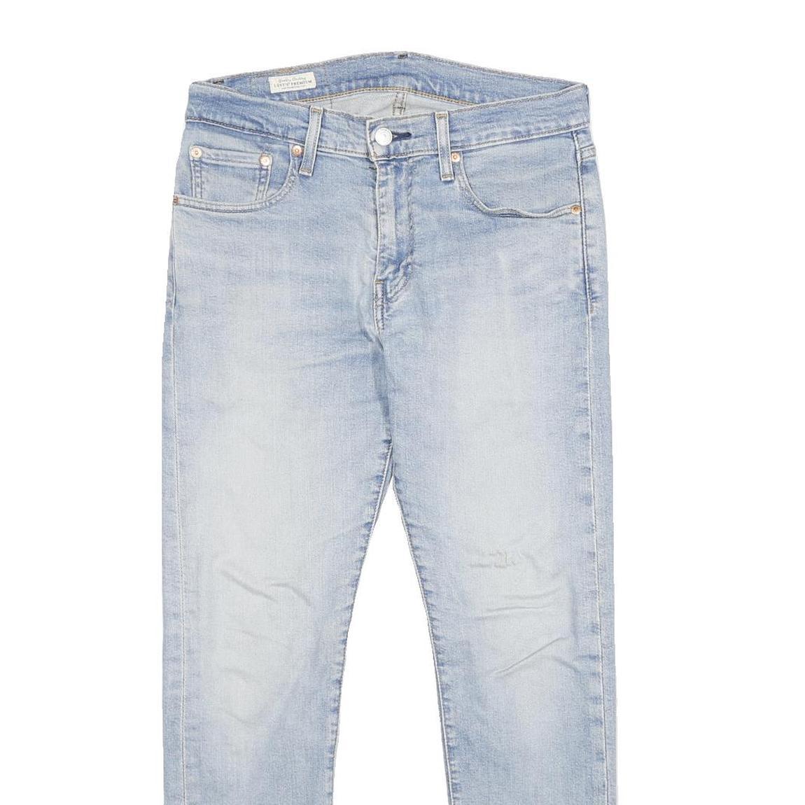 LEVI'S 512 BIG E Mens Slim Light Blue Denim W29 L30 Slim Fit Jeans Zip Closure