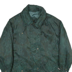 Womens Green Polyester Plain Jacket UK 14 Zip Casual Lightweight