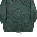 Womens Green Polyester Plain Jacket UK 14 Zip Casual Lightweight
