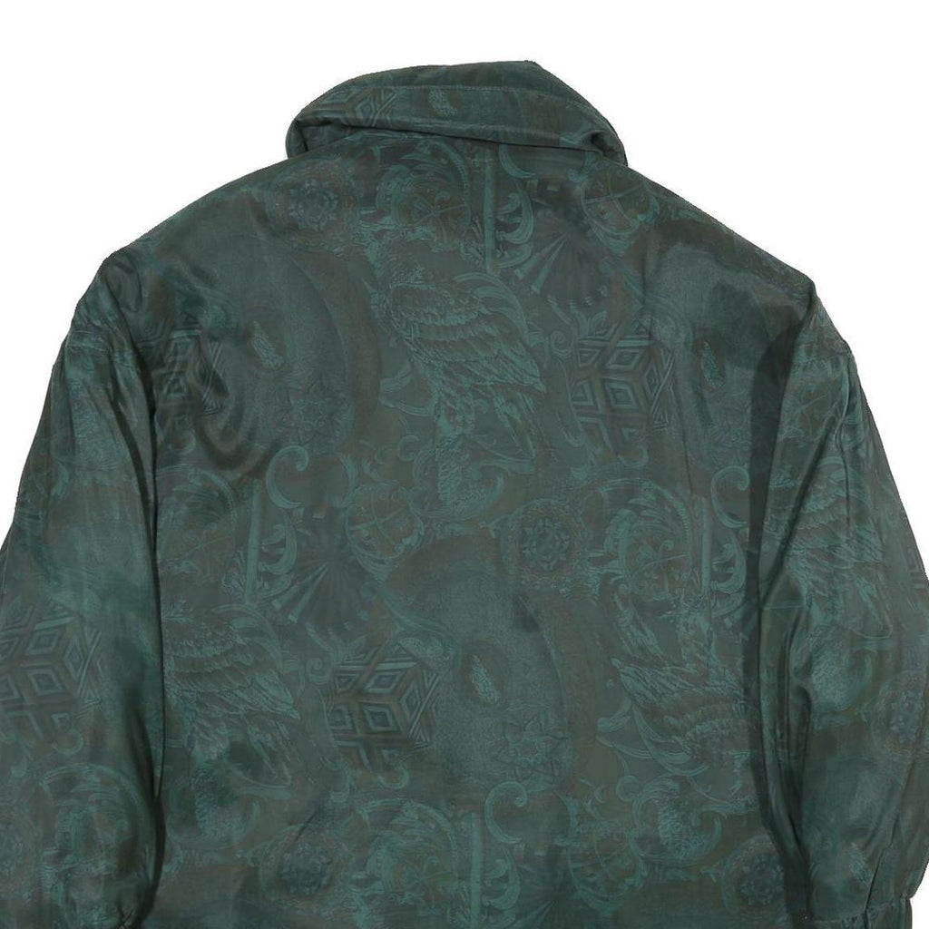 Womens Green Polyester Plain Jacket UK 14 Zip Casual Lightweight