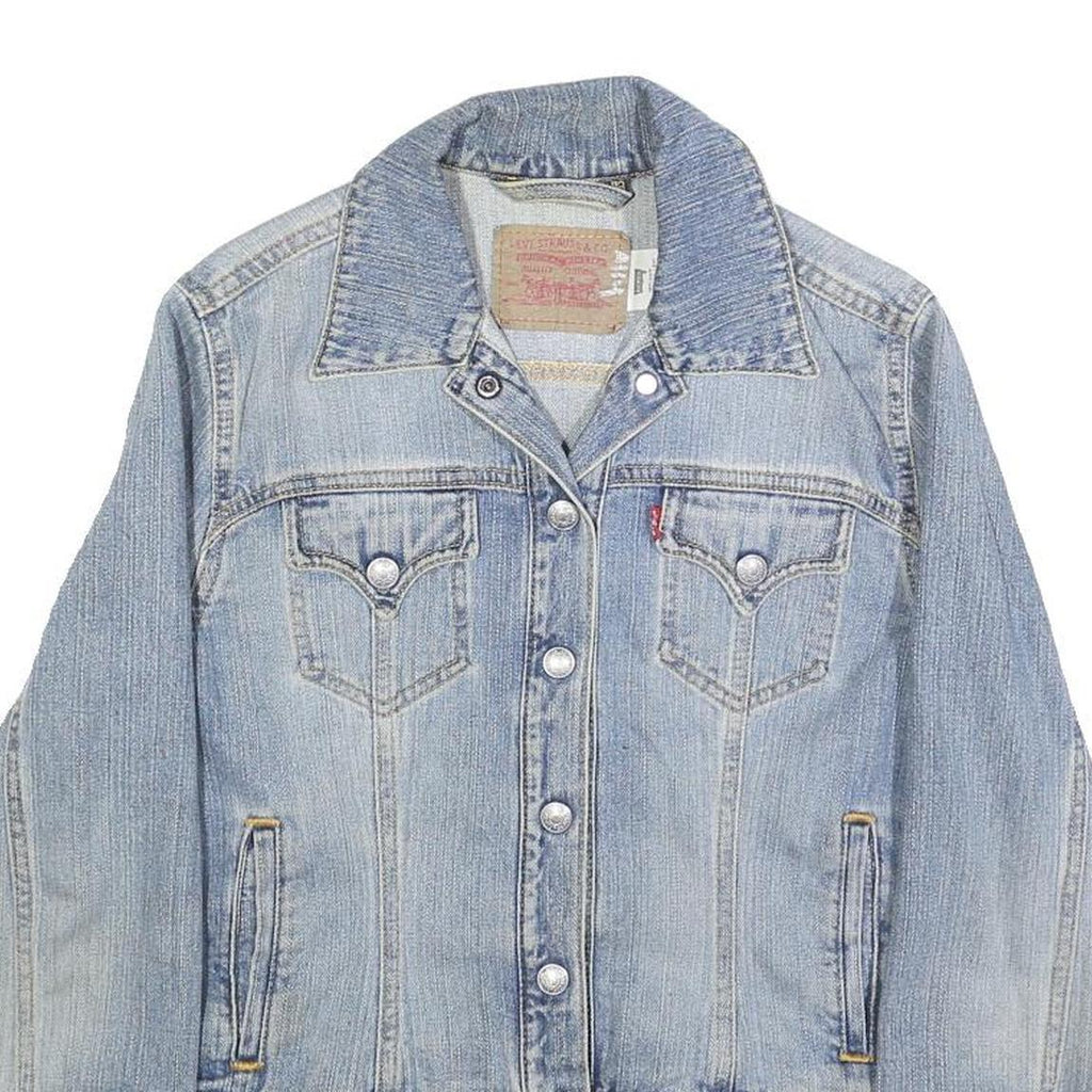 LEVI'S Womens Blue Denim Button Jacket S Cotton Classic Casual