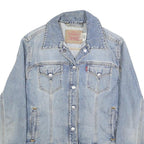 LEVI'S Womens Blue Denim Button Jacket S Cotton Classic Casual