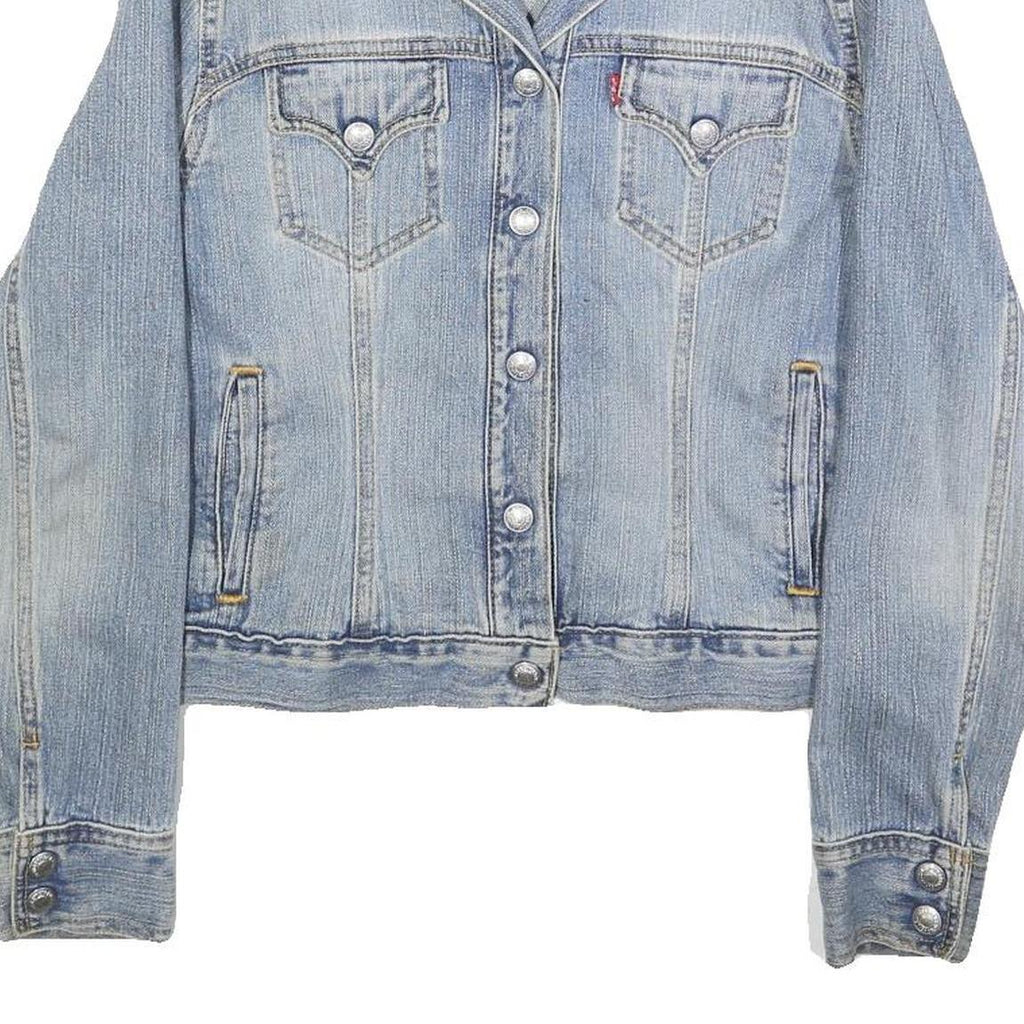 LEVI'S Womens Blue Denim Button Jacket S Cotton Classic Casual