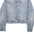 LEVI'S Womens Blue Denim Button Jacket S Cotton Classic Casual