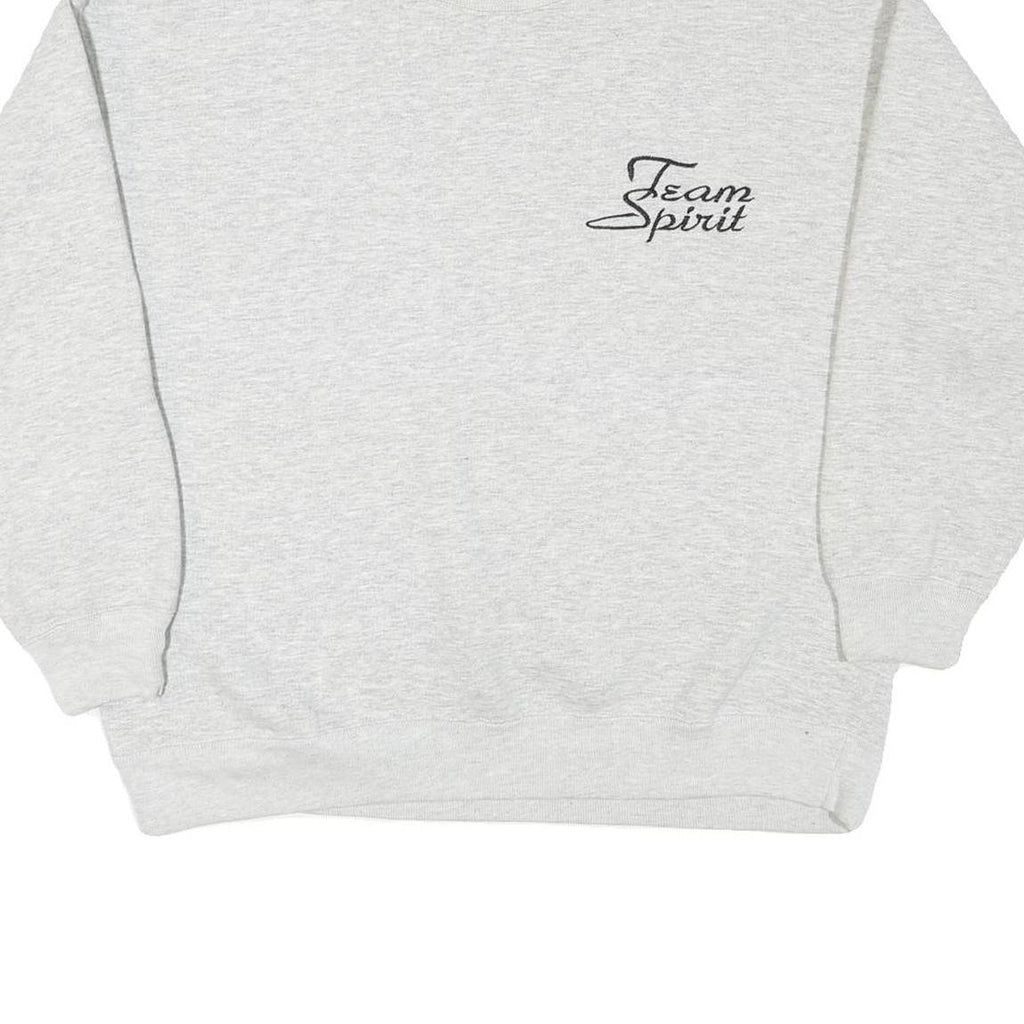 WOE Mens Grey & Black Sweatshirt Roll Neck XL Team Spirit Casual Pullover