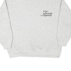 WOE Mens Grey & Black Sweatshirt Roll Neck XL Team Spirit Casual Pullover