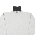 WOE Mens Grey & Black Sweatshirt Roll Neck XL Team Spirit Casual Pullover