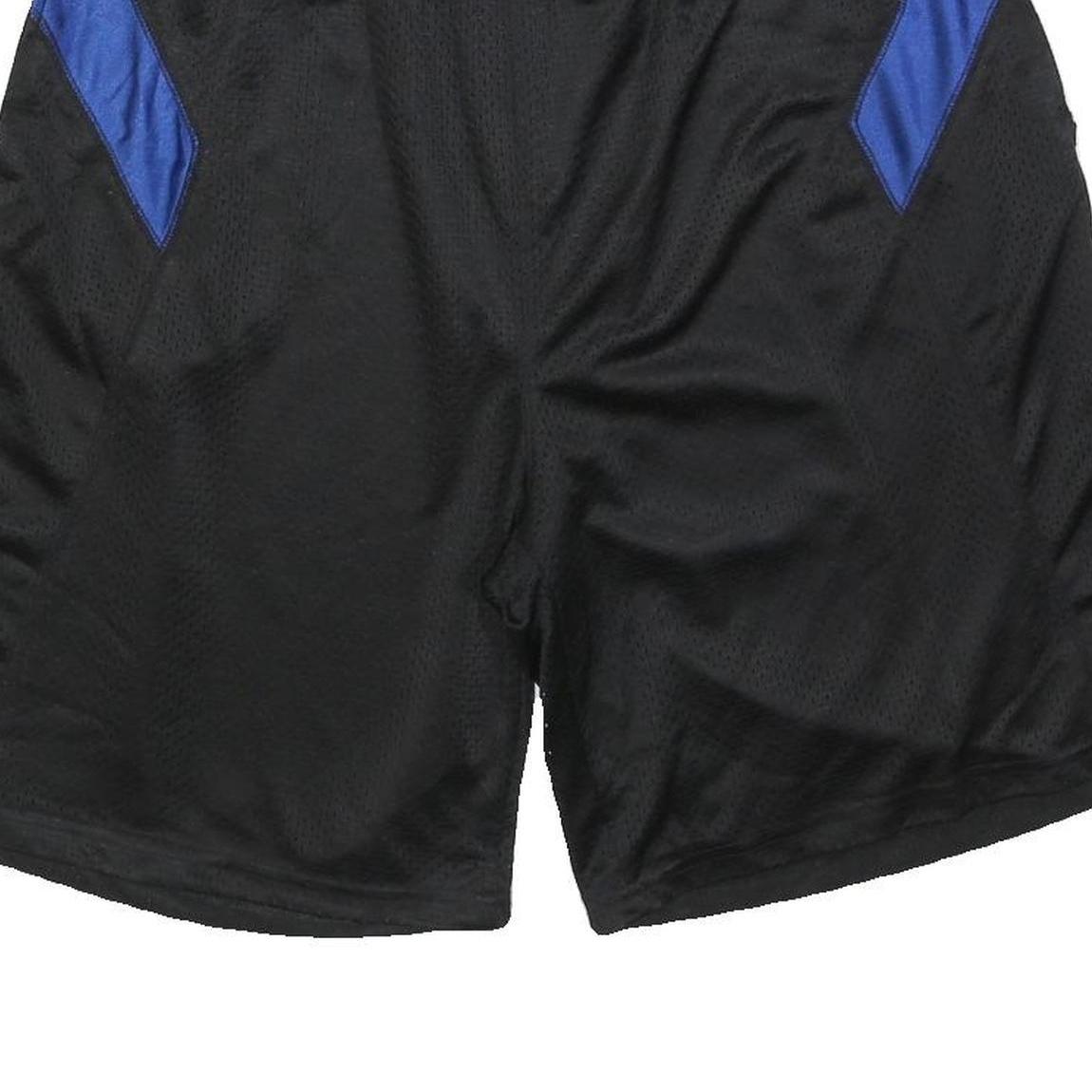 REEBOK Mens Black & Blue Sports Casual Polyester Shorts XL W34