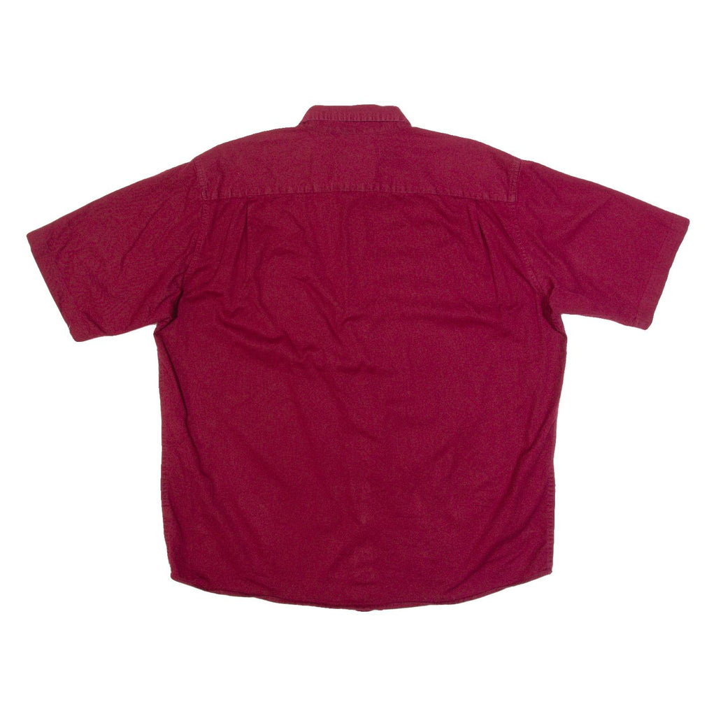 WRANGLER Mens Plain Shirt Maroon L