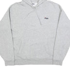 FILA Womens Grey Hoodie 2XL Cotton Blend Casual Pullover Sweatshirt