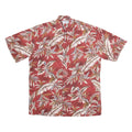 WINDHAM POINTE Mens Hawaiian Shirt Red Floral M