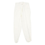 Womens Viscose Blend White Regular Fit Stirrup Trousers W26 L27 Stylish Classic