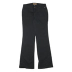 TOMMY HILFIGER Womens Cotton Blend Black Regular Flared Trousers W28 L31