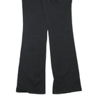 TOMMY HILFIGER Womens Cotton Blend Black Regular Flared Trousers W28 L31
