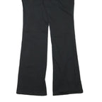 TOMMY HILFIGER Womens Cotton Blend Black Regular Flared Trousers W28 L31