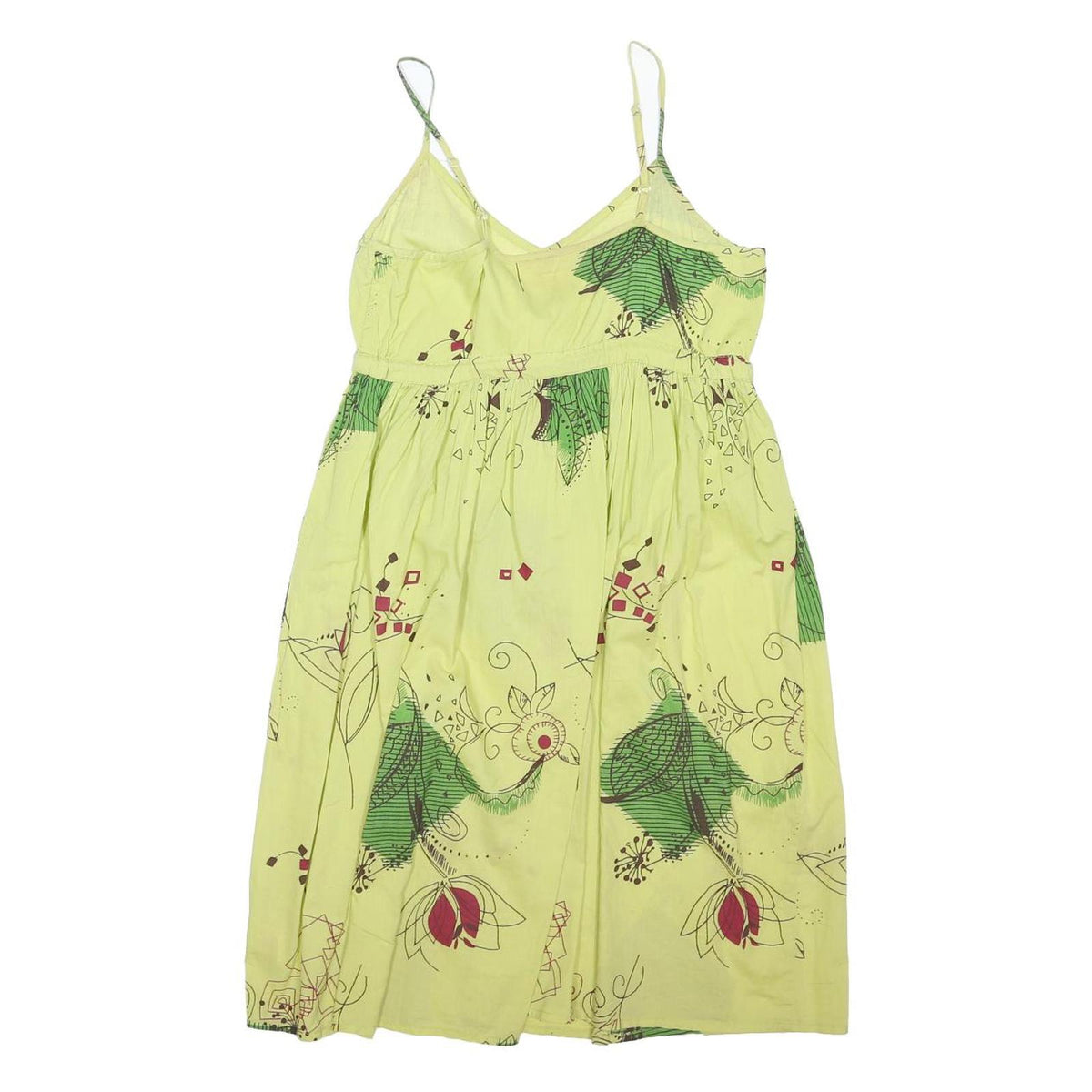 JOE BROWNS Womens Yellow Cotton Blend Strappy Day Dress S Floral Print