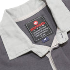 MURPHY & NYE Mens Grey & Light Grey Long Sleeve Polo Shirt M Crewneck Cotton