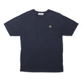 STONE ISLAND Mens Navy Blue Graphic T-Shirt M Short Sleeve Crew Neck Logo Patch