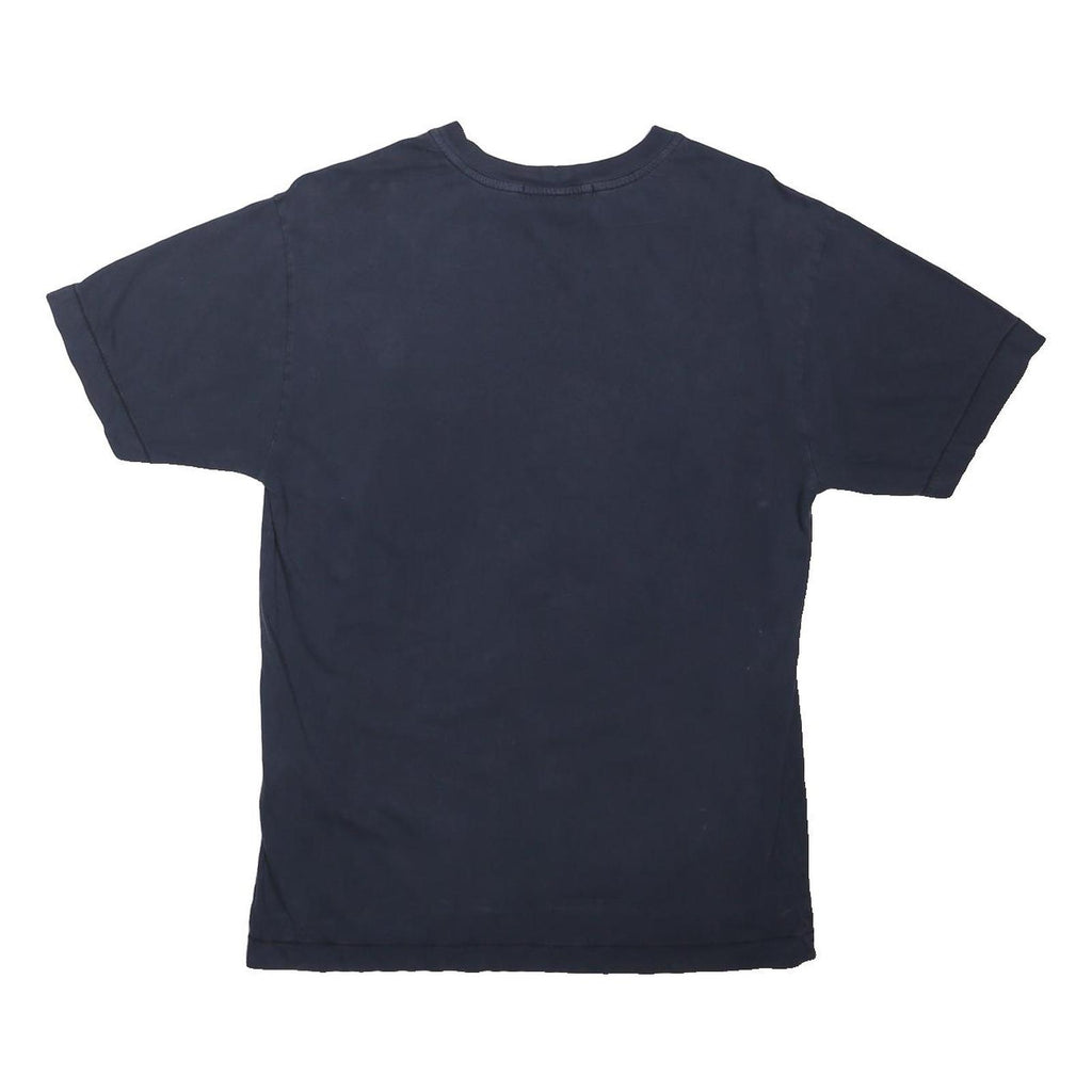 STONE ISLAND Mens Navy Blue Graphic T-Shirt M Short Sleeve Crew Neck Logo Patch