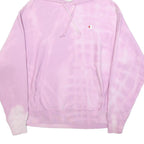 CHAMPION REVERSE WEAVE Womens Pink Tie Dye Pullover Hoodie L Casual Sweatshirt