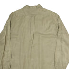 RALPH LAUREN Mens Beige Long Sleeve Cotton Blend Shirt L Classic Polo