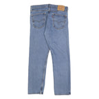 LEVI'S 505 Mens Jeans Blue Regular Straight Denim Medium W34 L30 Classic Style