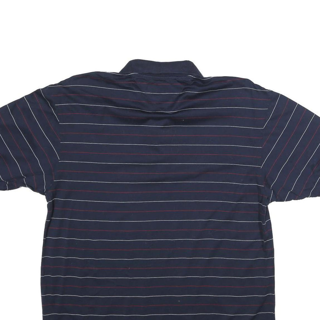 TOMMY HILFIGER Mens Blue Striped Polo Shirt S Classic Fit Cotton Short Sleeve