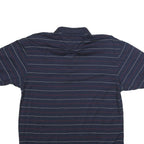 TOMMY HILFIGER Mens Blue Striped Polo Shirt S Classic Fit Cotton Short Sleeve