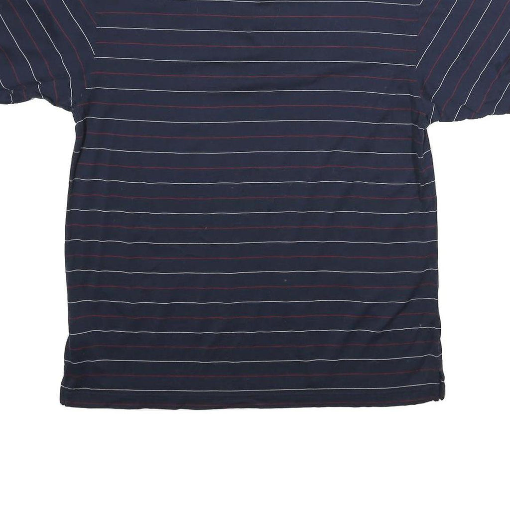 TOMMY HILFIGER Mens Blue Striped Polo Shirt S Classic Fit Cotton Short Sleeve