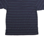 TOMMY HILFIGER Mens Blue Striped Polo Shirt S Classic Fit Cotton Short Sleeve