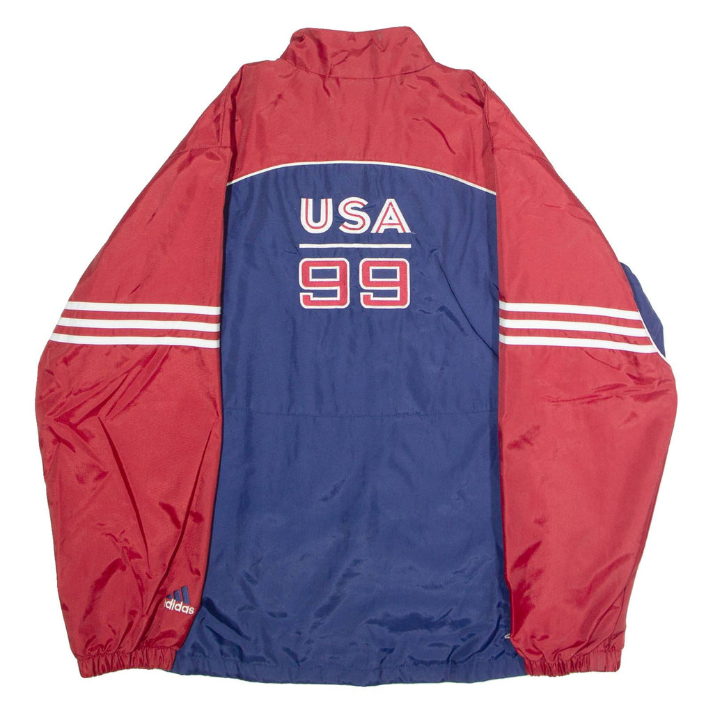 ADIDAS Fifa Women's World Cup USA 99 Mens Windbreaker Jacket Blue Nylon 90s USA L
