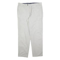 WARREN & PARKER Mens Cotton Blend Regular Straight Beige Trousers W40 L34 Casual