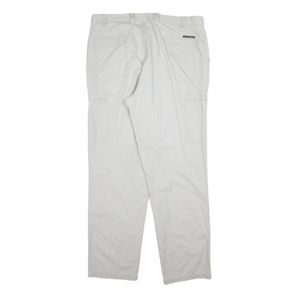 WARREN & PARKER Mens Cotton Blend Regular Straight Beige Trousers W40 L34 Casual