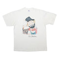 JERZEES Mens White Red Skeleton Graphic T-Shirt L Short Sleeve Crew Neck